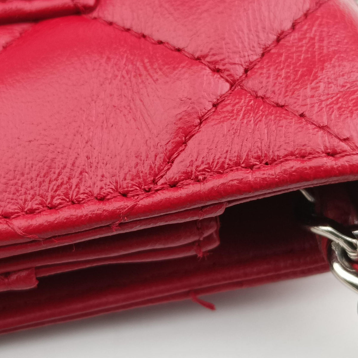Secondhand Chanel Matelasse coco mark Red lambskin A33814 shoulderbag | stylenewstar