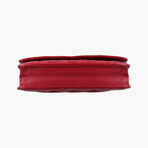 Secondhand Chanel Matelasse coco mark Red lambskin A33814 shoulderbag | stylenewstar