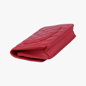 Secondhand Chanel Matelasse coco mark Red lambskin A33814 shoulderbag | stylenewstar
