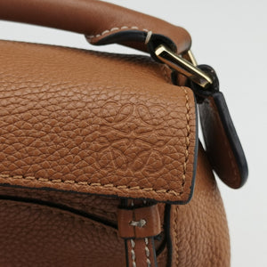 Pre-owned Loewe Puzzle Brown Leather  shoulderbag | stylenewstar