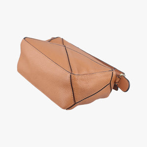 Pre-owned Loewe Puzzle Brown Leather  shoulderbag | stylenewstar