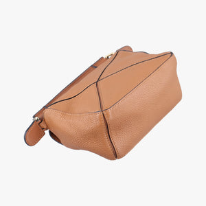Pre-owned Loewe Puzzle Brown Leather  shoulderbag | stylenewstar