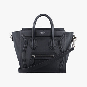 Pre-owned Celine Luggage nano Shopper Black Leather  shoulderbag | stylenewstar