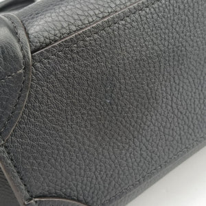 Pre-owned Celine Luggage nano Shopper Black Leather  shoulderbag | stylenewstar
