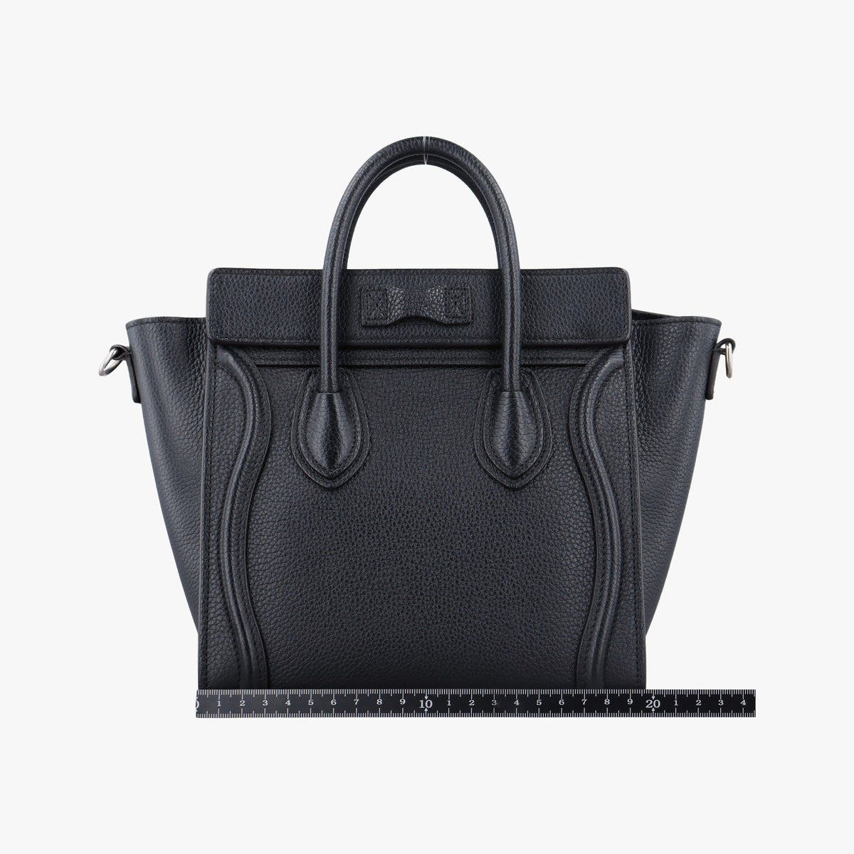 Pre-owned Celine Luggage nano Shopper Black Leather  shoulderbag | stylenewstar