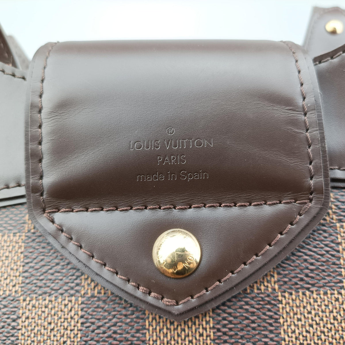 Pre-owned Louis Vuitton SISTINA GM EBENE Damier Canvas N41540 handbag | stylenewstar