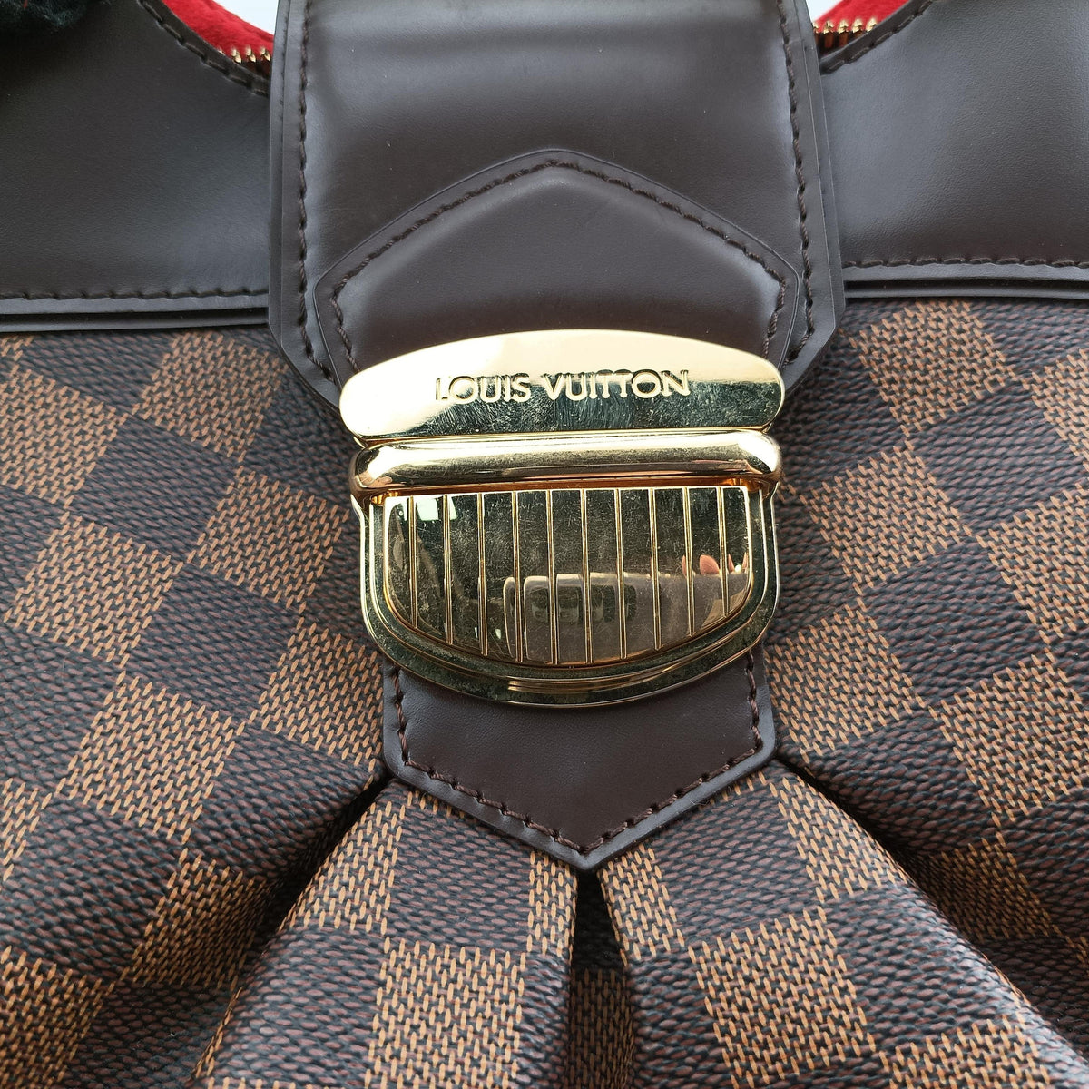 Pre-owned Louis Vuitton SISTINA GM EBENE Damier Canvas N41540 handbag | stylenewstar