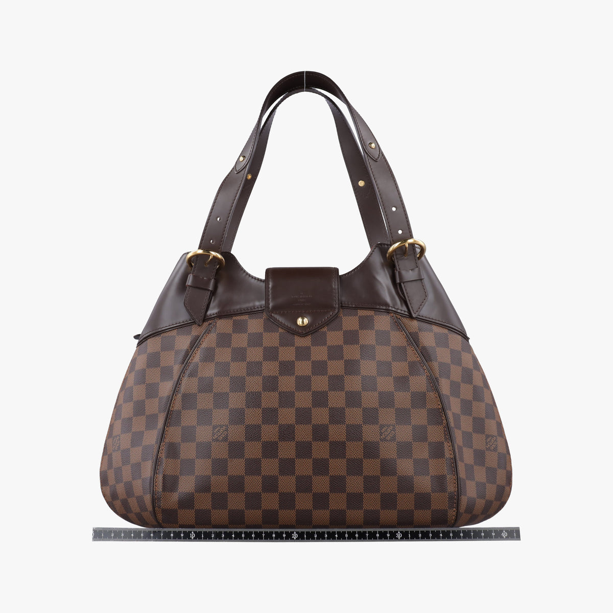 Pre-owned Louis Vuitton SISTINA GM EBENE Damier Canvas N41540 handbag | stylenewstar