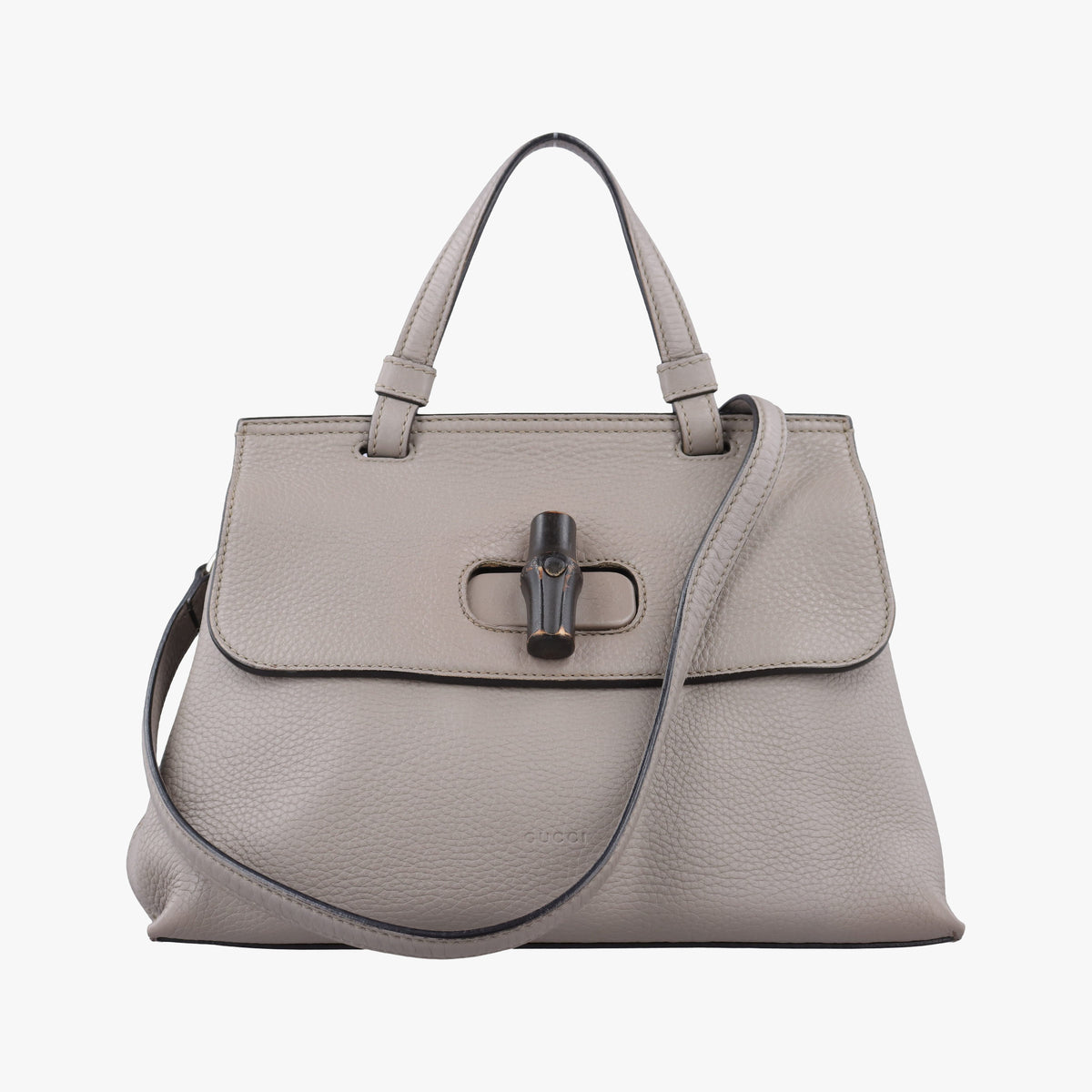 Secondhand Gucci Bamboo Daily Grey Leather 370831 shoulderbag | stylenewstar