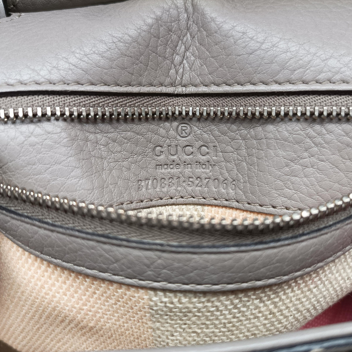 Secondhand Gucci Bamboo Daily Grey Leather 370831 shoulderbag | stylenewstar