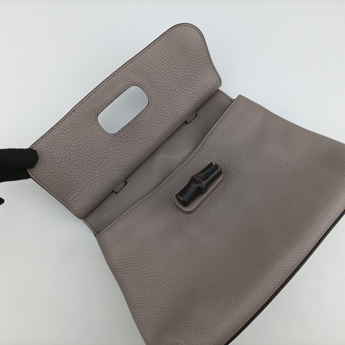 Secondhand Gucci Bamboo Daily Grey Leather 370831 shoulderbag | stylenewstar