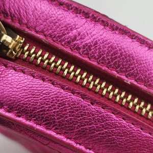 Pre-owned Dolce & Gabbana Round Quilted Pink Leather AP1449 shoulderbag | stylenewstar
