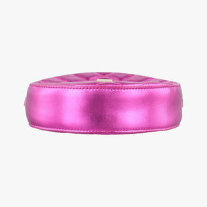 Pre-owned Dolce & Gabbana Round Quilted Pink Leather AP1449 shoulderbag | stylenewstar