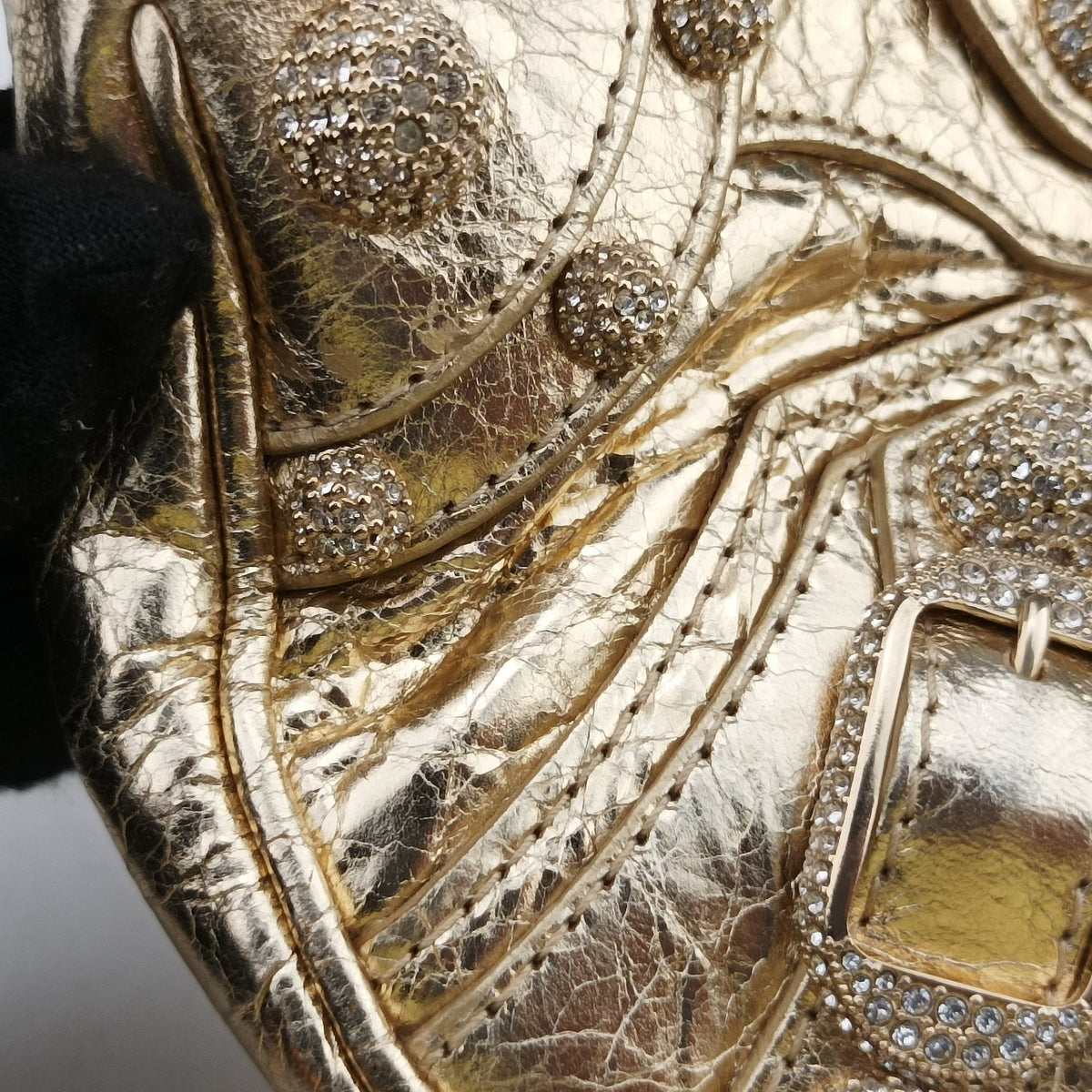 Pre-owned Balenciaga Le Cagole mini Golden lambskin  shoulderbag | stylenewstar