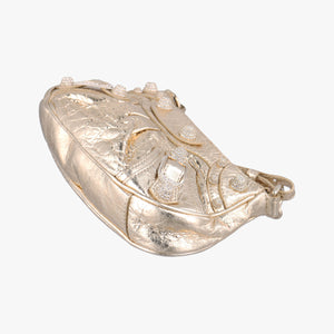 Pre-owned Balenciaga Le Cagole mini Golden lambskin  shoulderbag | stylenewstar