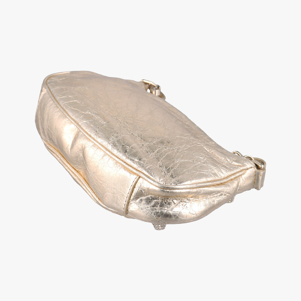 Pre-owned Balenciaga Le Cagole mini Golden lambskin  shoulderbag | stylenewstar