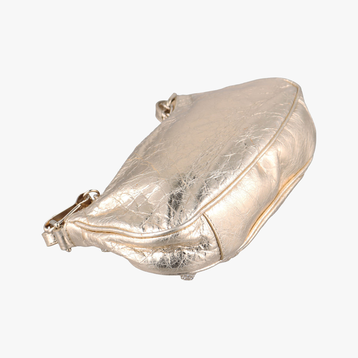 Pre-owned Balenciaga Le Cagole mini Golden lambskin  shoulderbag | stylenewstar