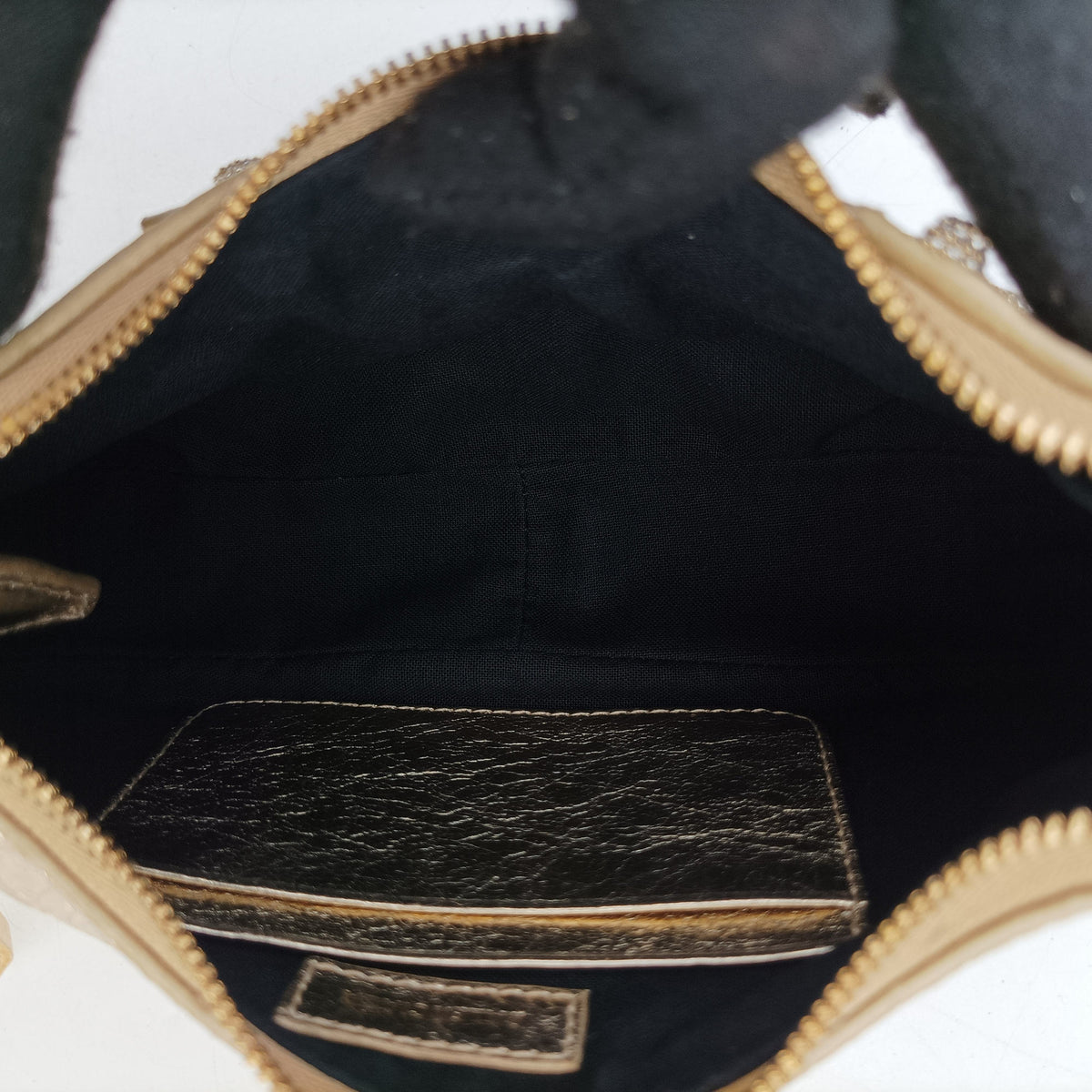 Pre-owned Balenciaga Le Cagole mini Golden lambskin  shoulderbag | stylenewstar