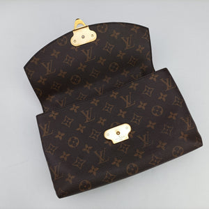 Secondhand Louis Vuitton SAINT PLACIDE brown×CERISE Monogram Canvas×calf leather M43713 shoulderbag | stylenewstar
