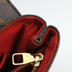 Secondhand Louis Vuitton SAINT PLACIDE brown×CERISE Monogram Canvas×calf leather M43713 shoulderbag | stylenewstar