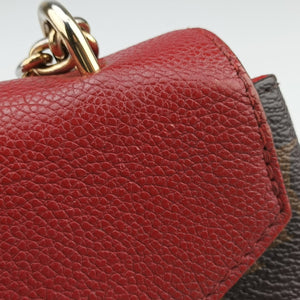 Secondhand Louis Vuitton SAINT PLACIDE brown×CERISE Monogram Canvas×calf leather M43713 shoulderbag | stylenewstar