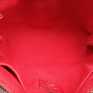 Secondhand Louis Vuitton SAINT PLACIDE brown×CERISE Monogram Canvas×calf leather M43713 shoulderbag | stylenewstar