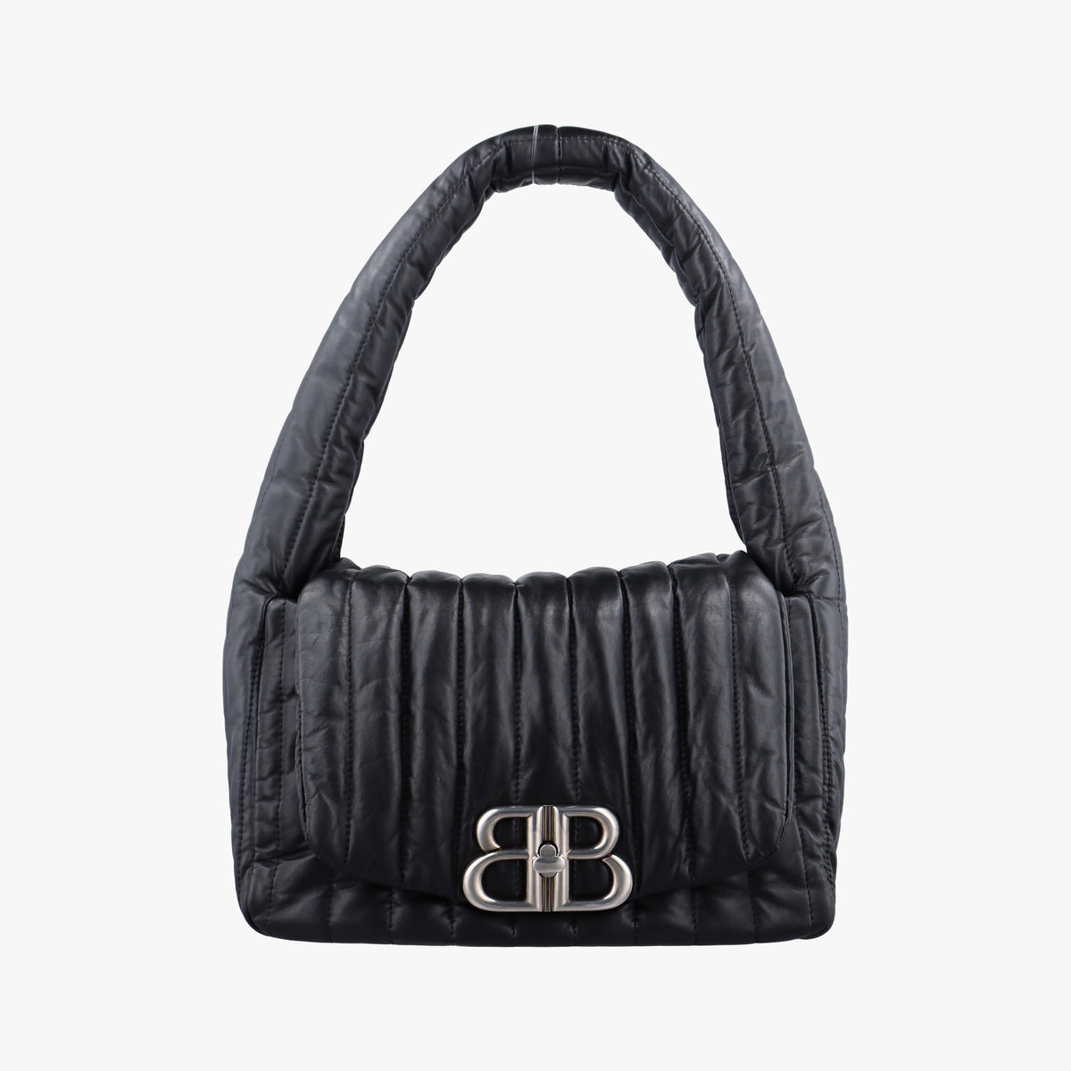 Pre-owned Balenciaga Monaco Small Black Calf 787896 shoulderbag | stylenewstar