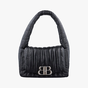Pre-owned Balenciaga Monaco Small Black Calf 787896 shoulderbag | stylenewstar