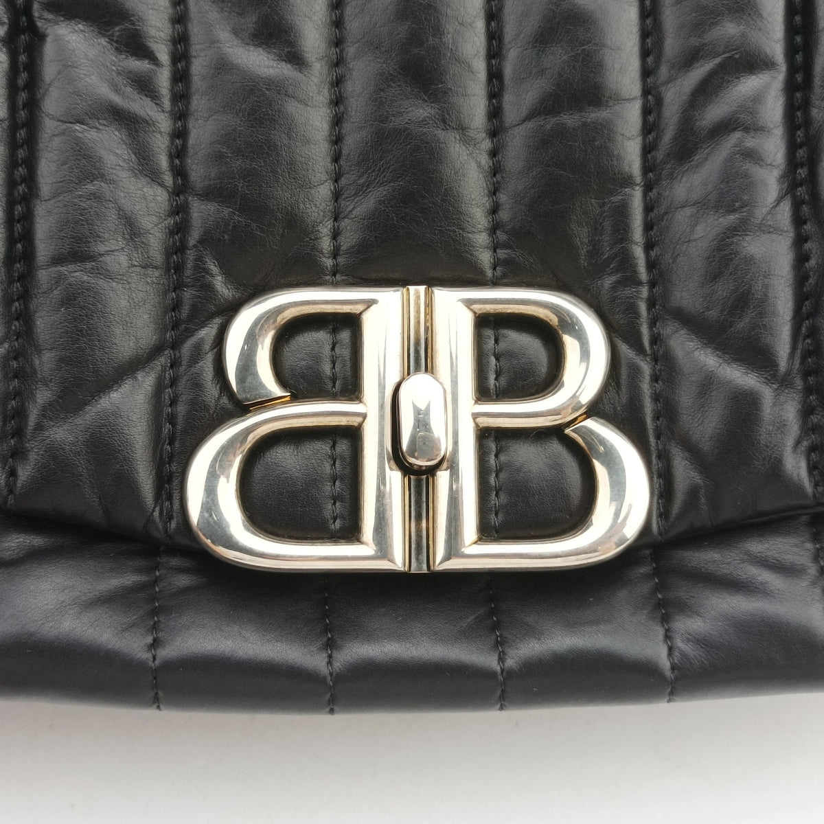 Pre-owned Balenciaga Monaco Small Black Calf 787896 shoulderbag | stylenewstar