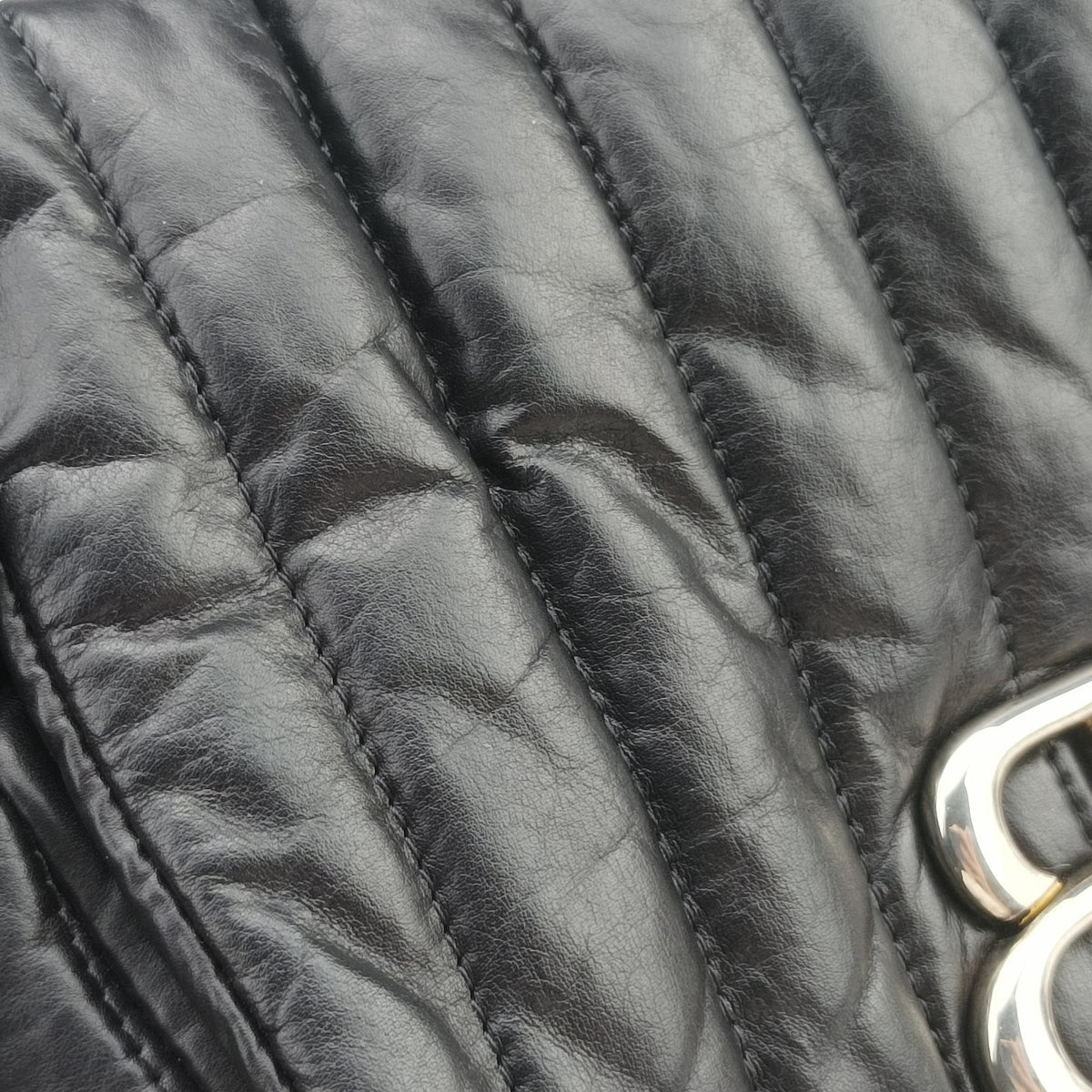 Pre-owned Balenciaga Monaco Small Black Calf 787896 shoulderbag | stylenewstar