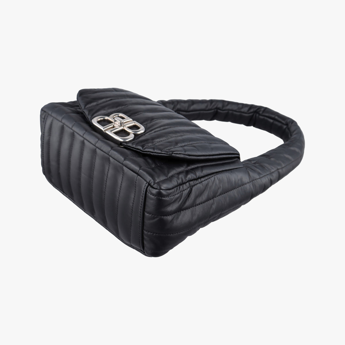 Pre-owned Balenciaga Monaco Small Black Calf 787896 shoulderbag | stylenewstar