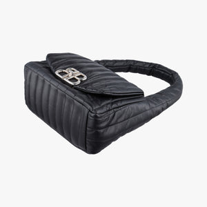 Pre-owned Balenciaga Monaco Small Black Calf 787896 shoulderbag | stylenewstar