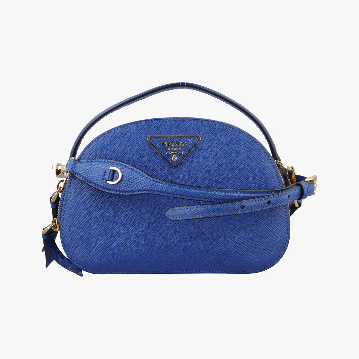 Vintage Prada Odette Blue SAFFIANO Leather 1BH123 shoulderbag | stylenewstar