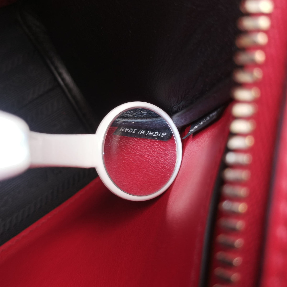 Pre-owned Prada Esplanade Red SAFFIANO Leather  shoulderbag | stylenewstar