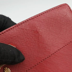 Pre-owned Prada Esplanade Red SAFFIANO Leather  shoulderbag | stylenewstar