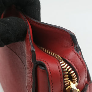 Pre-owned Prada Esplanade Red SAFFIANO Leather  shoulderbag | stylenewstar