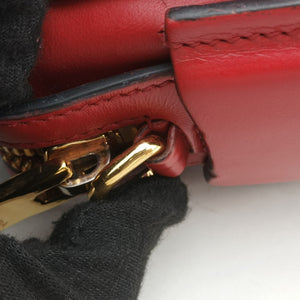 Pre-owned Prada Esplanade Red SAFFIANO Leather  shoulderbag | stylenewstar