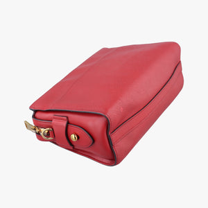 Pre-owned Prada Esplanade Red SAFFIANO Leather  shoulderbag | stylenewstar