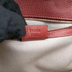 Pre-owned Gucci New Bamboo Red Leather 254884 shoulderbag | stylenewstar