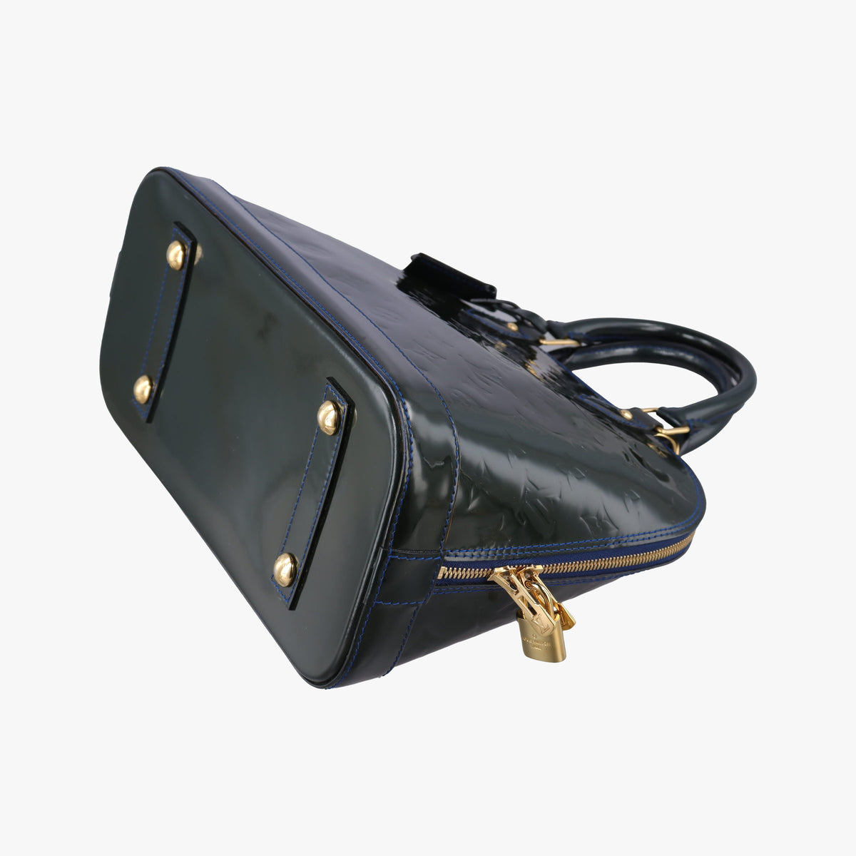 Pre-owned Louis Vuitton Alma PM BLUE INFINI Vernis M91443 handbag | stylenewstar