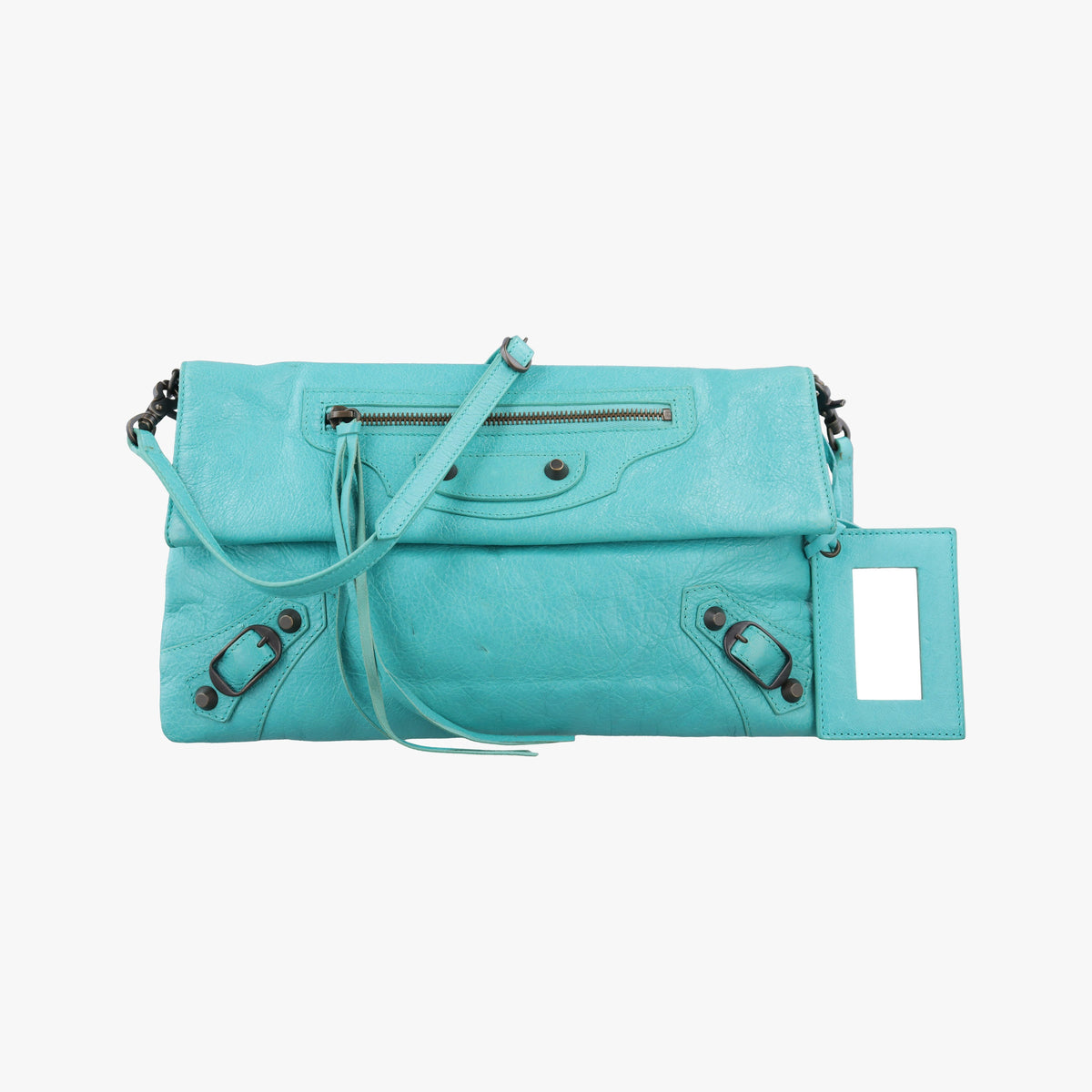 Vintage Balenciaga Envelop Blue Leather  shoulderbag | stylenewstar