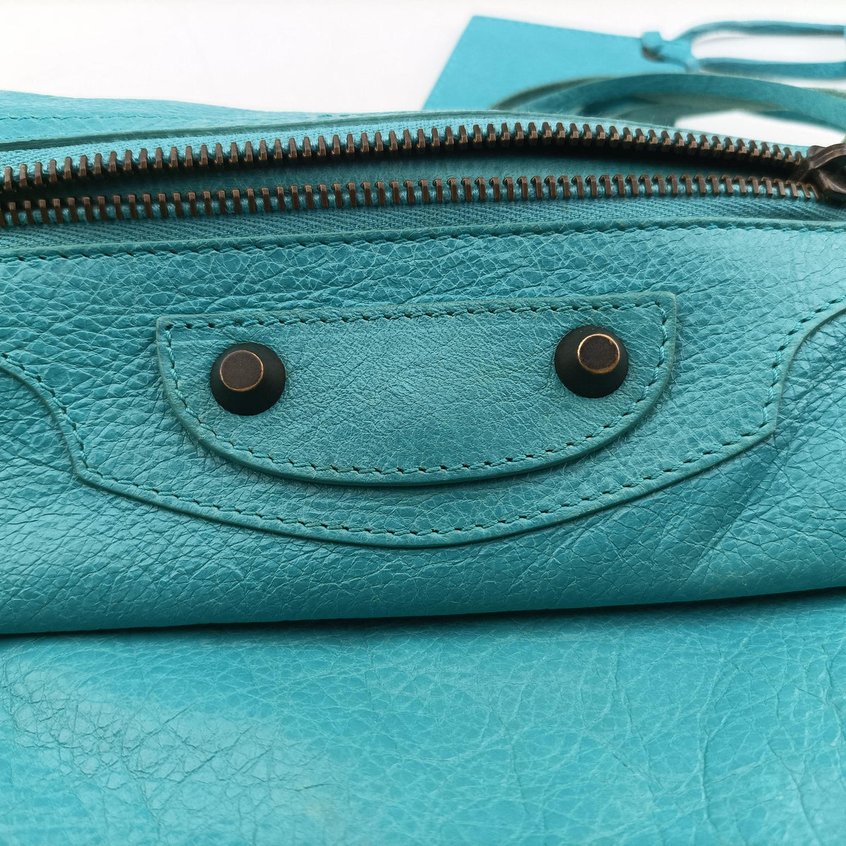 Vintage Balenciaga Envelop Blue Leather  shoulderbag | stylenewstar