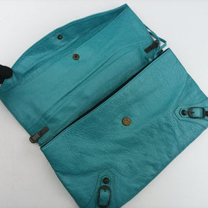Vintage Balenciaga Envelop Blue Leather  shoulderbag | stylenewstar