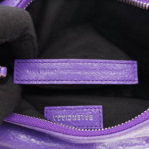 Pre-owned Balenciaga Le Cagole Purple lambskin  shoulderbag | stylenewstar