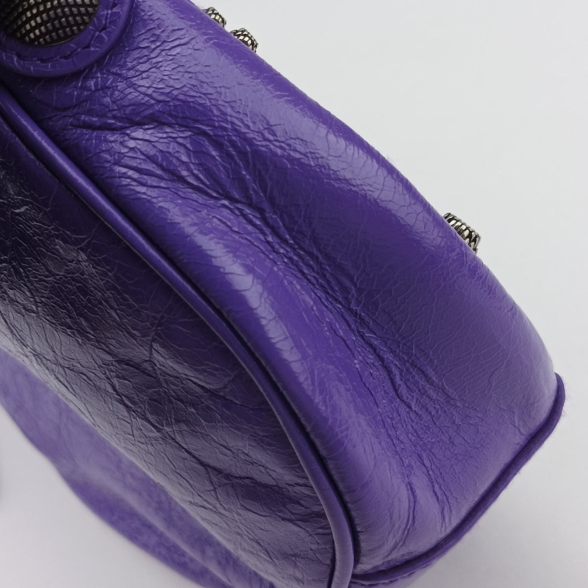 Pre-owned Balenciaga Le Cagole Purple lambskin  shoulderbag | stylenewstar