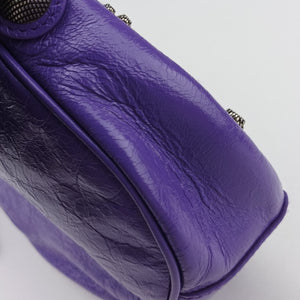 Pre-owned Balenciaga Le Cagole Purple lambskin  shoulderbag | stylenewstar