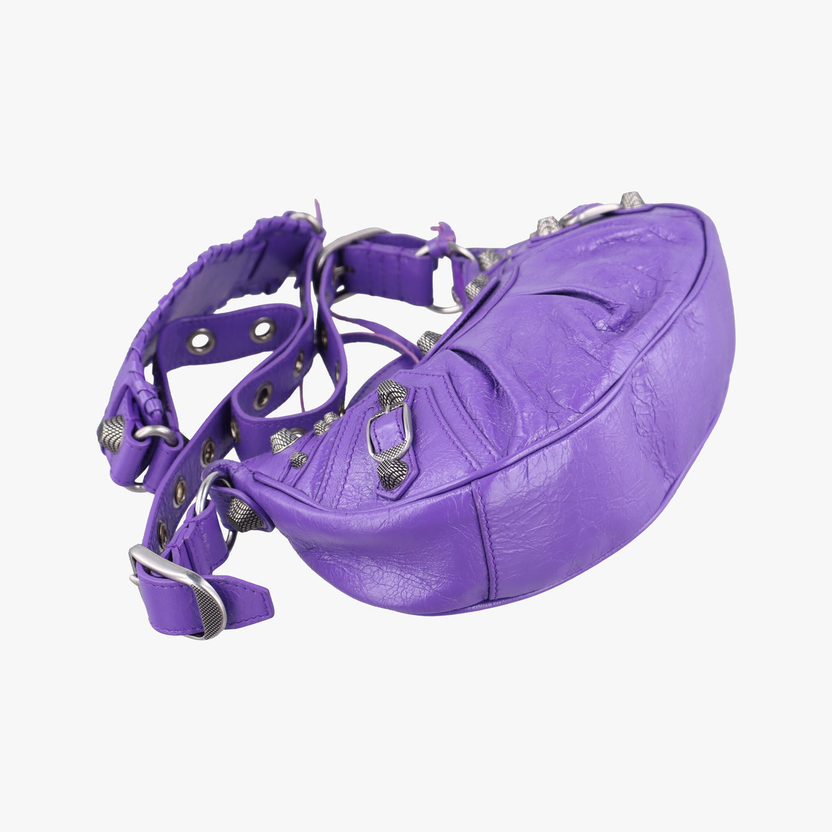 Pre-owned Balenciaga Le Cagole Purple lambskin  shoulderbag | stylenewstar