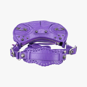 Pre-owned Balenciaga Le Cagole Purple lambskin  shoulderbag | stylenewstar