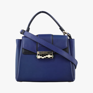 Pre-owned Bvlgari SERPENTI VIPER Blue leather  shoulderbag | stylenewstar