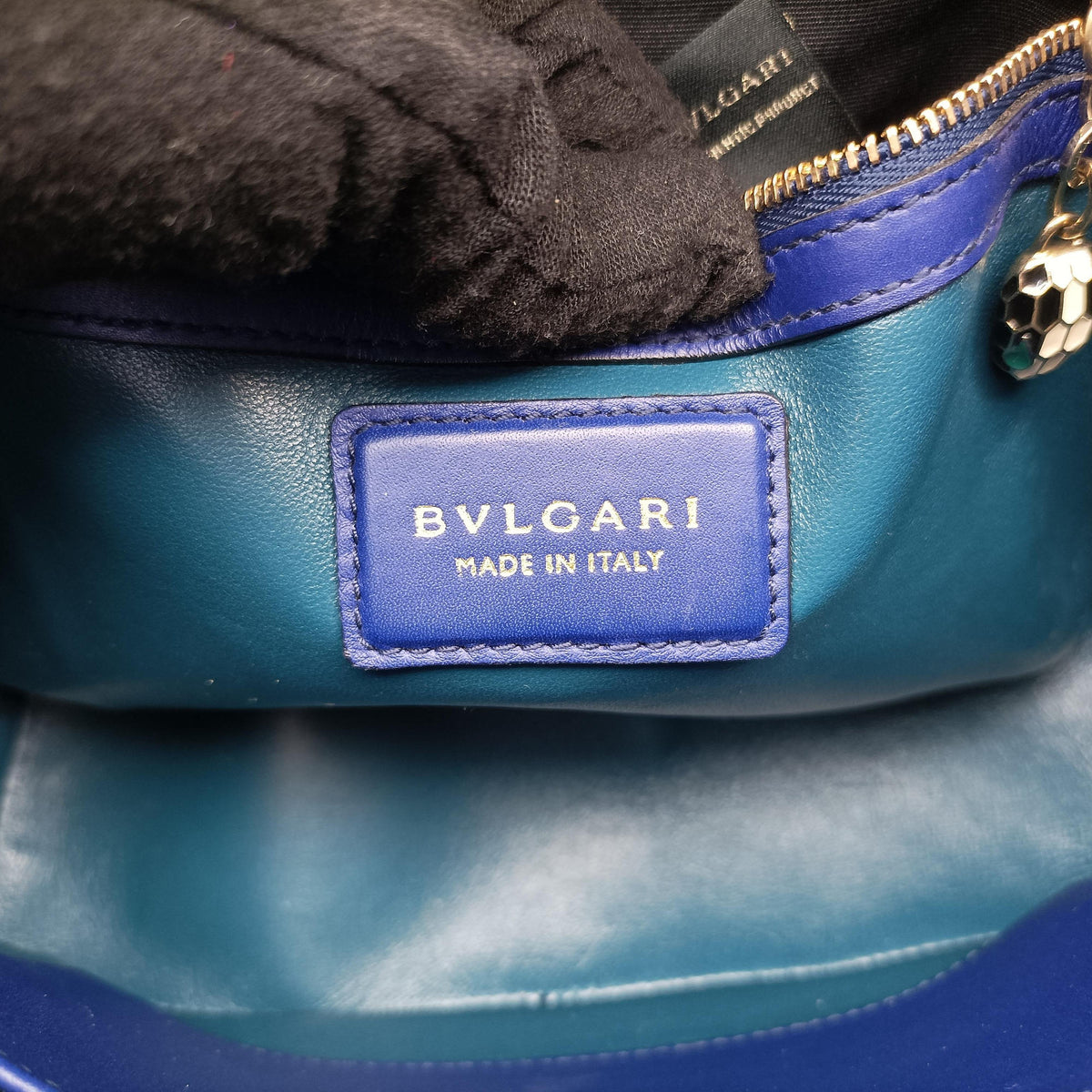 Pre-owned Bvlgari SERPENTI VIPER Blue leather  shoulderbag | stylenewstar